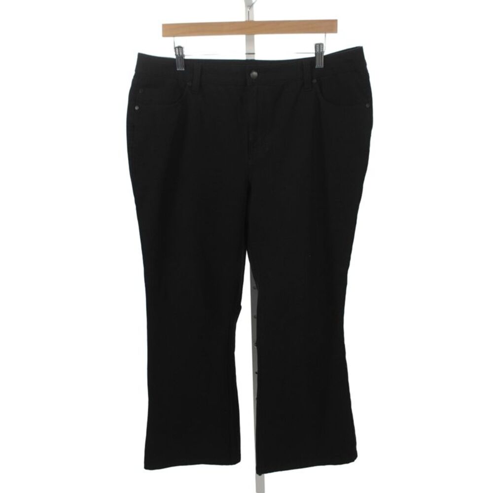 Liverpool Los Angeles Women Cropped Pants Black Cotton Size 14